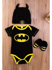 Дитячий костюм трійка бодік + шапочка + пінетки Batman